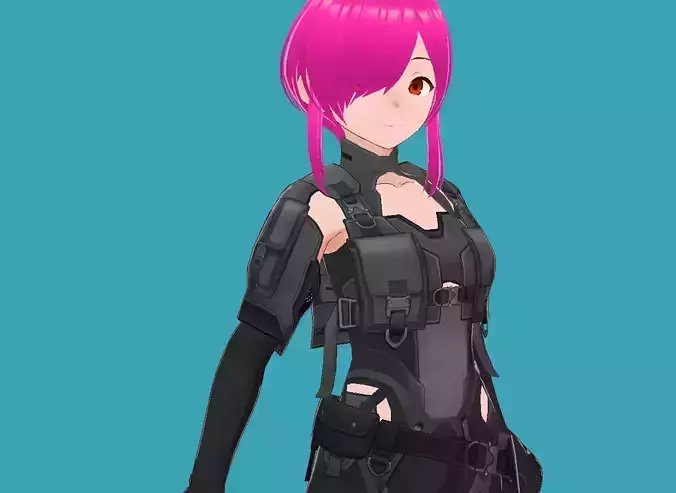 Lucy Cyberpunk Edgerunner 3-0 Low-poly 3D model
