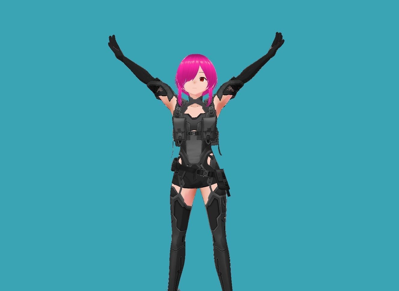 Lucy Cyberpunk Edgerunner 3-0 Low-poly 3D model_4