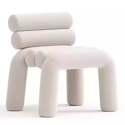 Beige Velvet Accent Chair