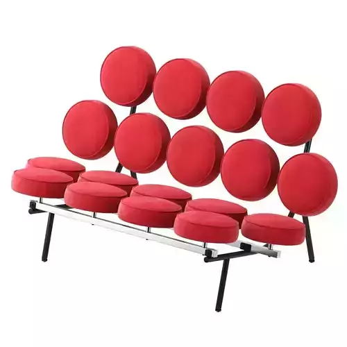 Herman Miller Nelson Marshmallow red velvet Sofa