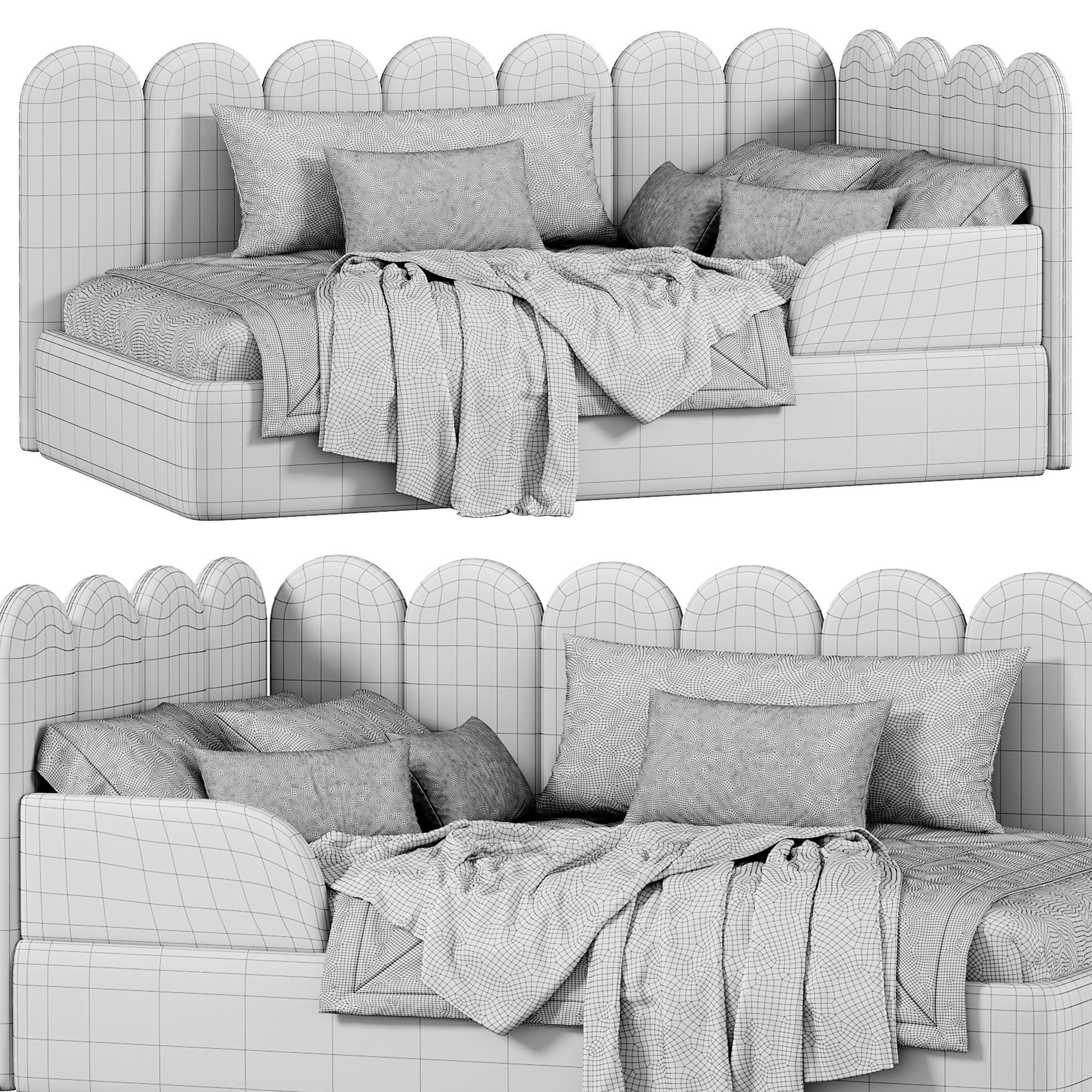 CINDY Childrens furniture Beds by frankof 3D model_4