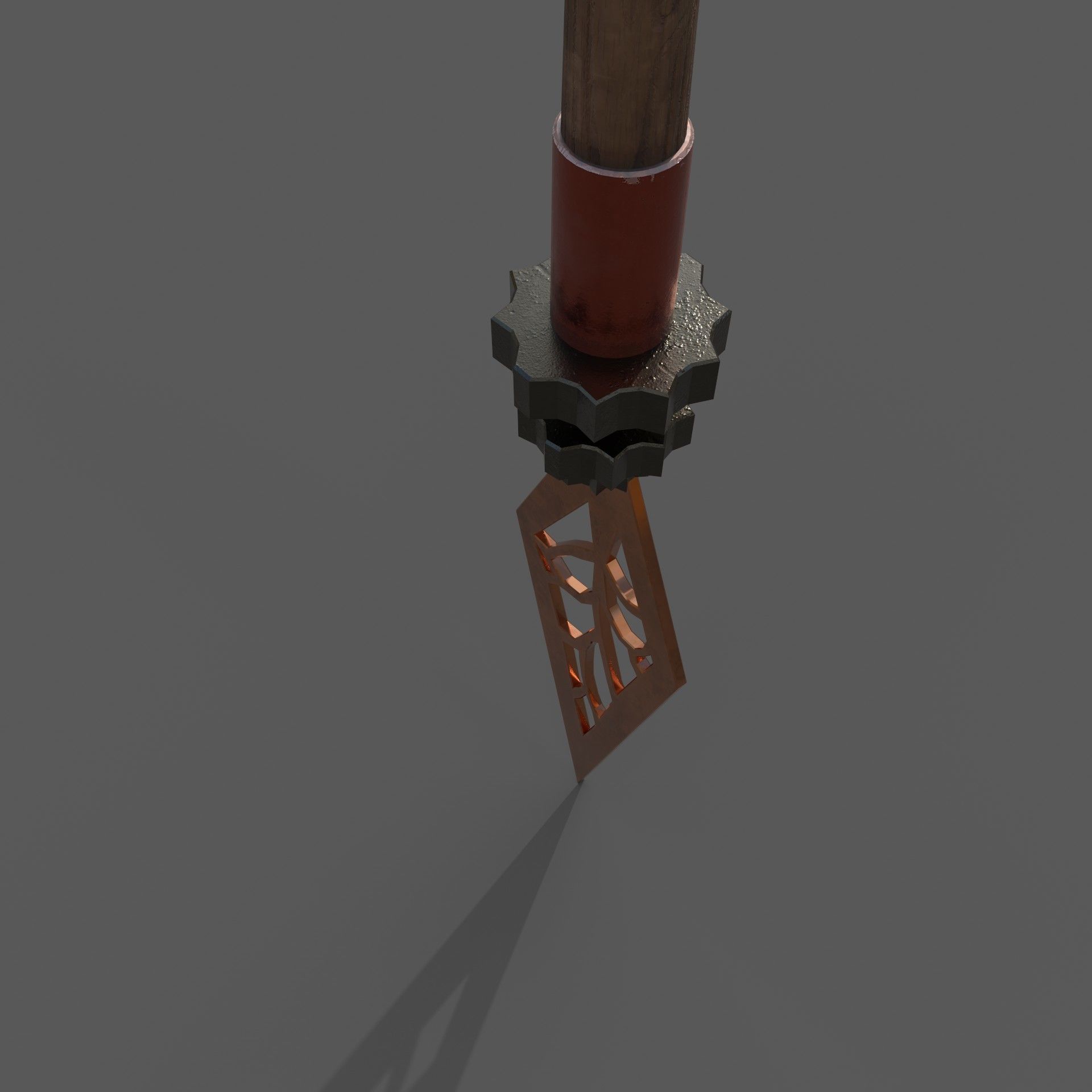 steampunk spear Low-poly 3D model_4