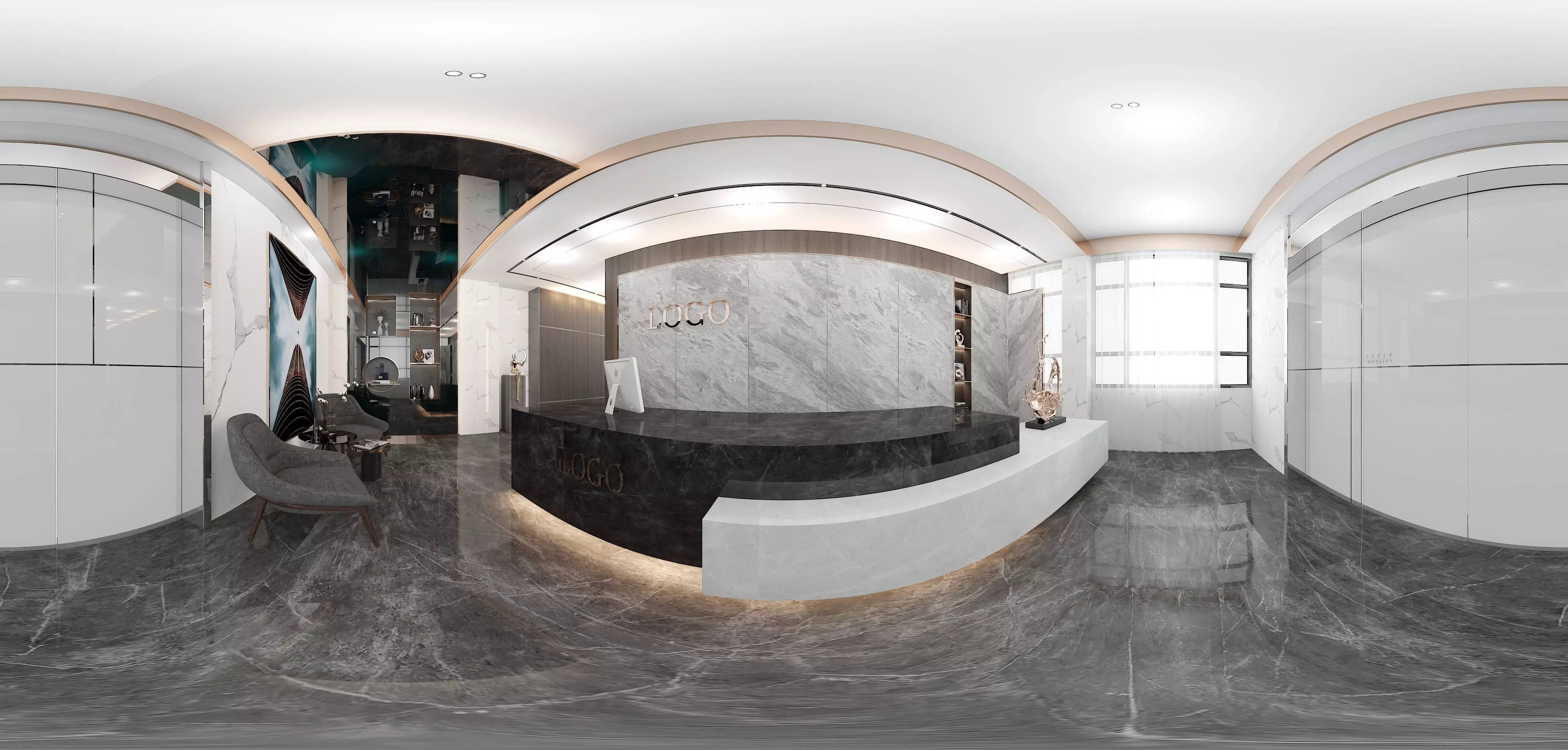 Office Modern Company Front 3D model