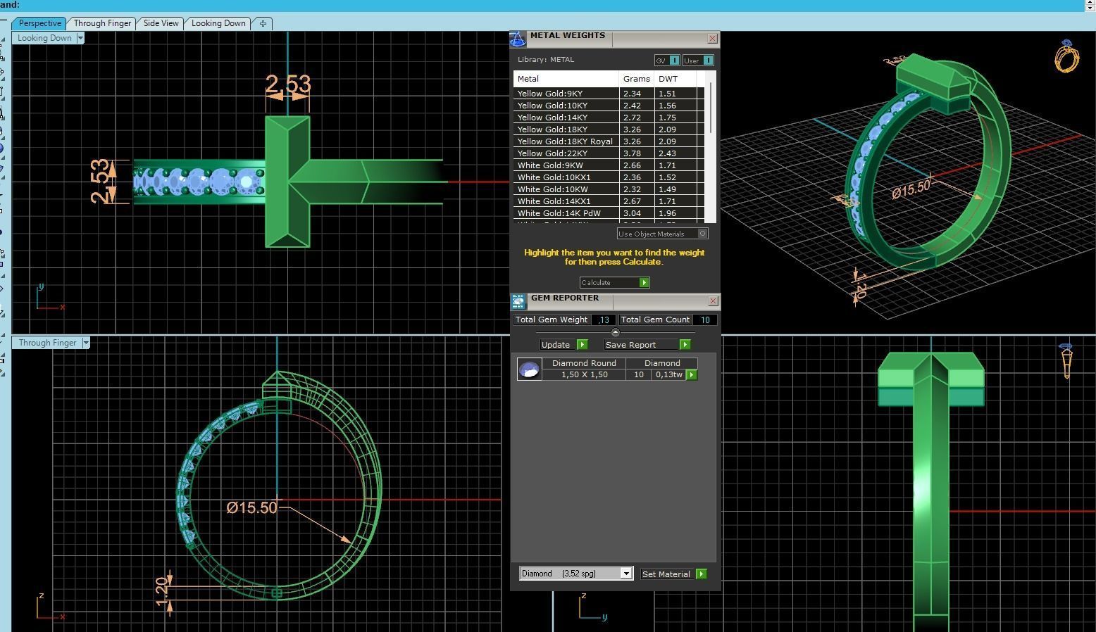 T One ring style 3D print model_3