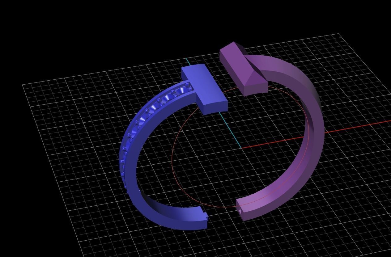 T One ring style 3D print model_5