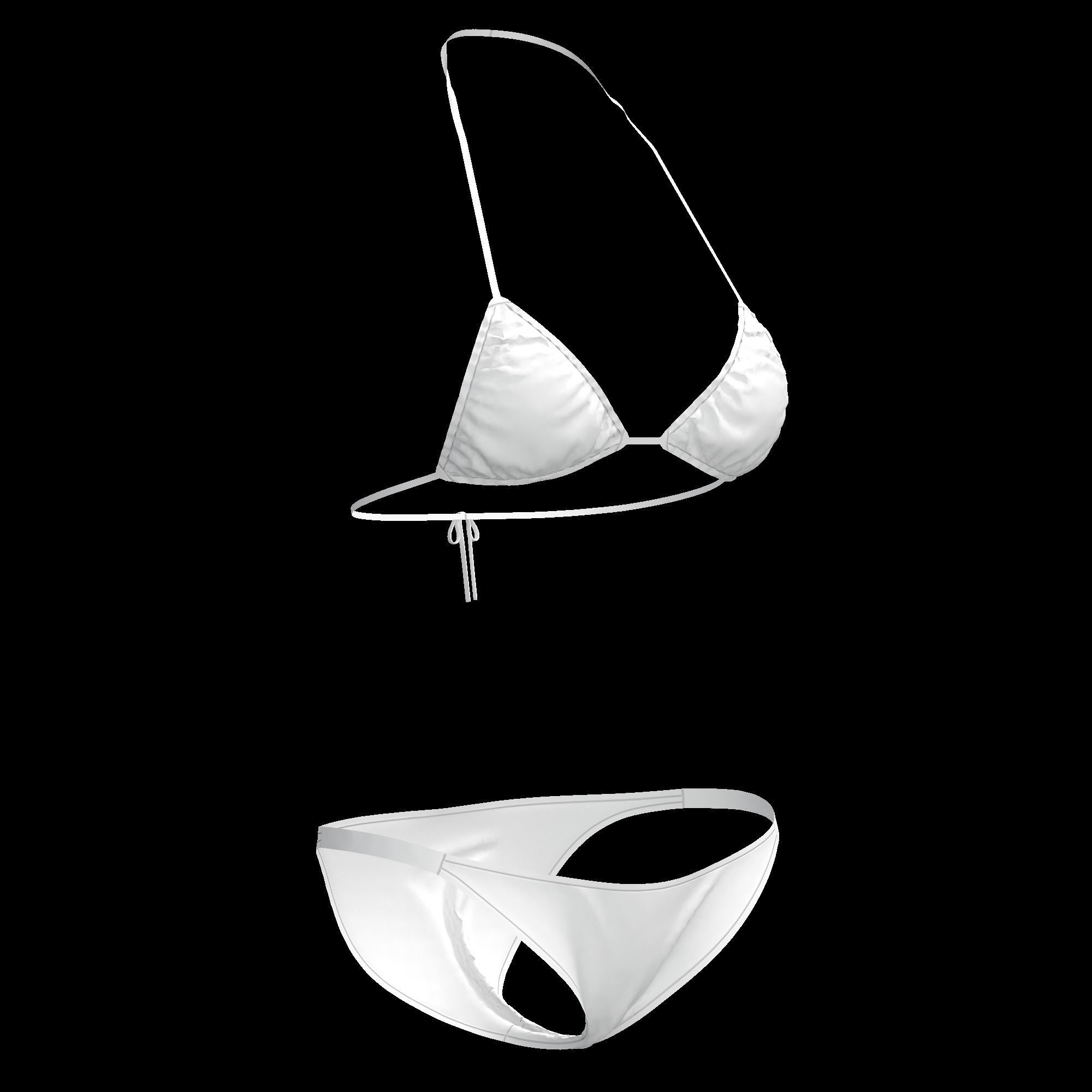 13 BUSTIERS AND CORSETS MODELS Low-poly 3D model_12