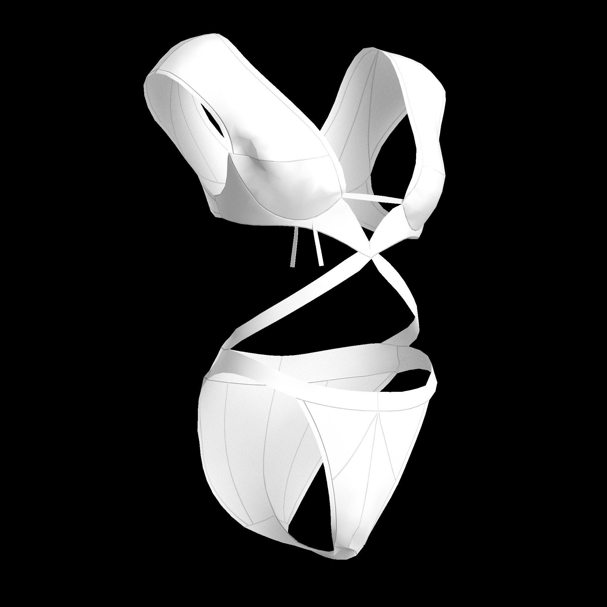 13 BUSTIERS AND CORSETS MODELS Low-poly 3D model_13