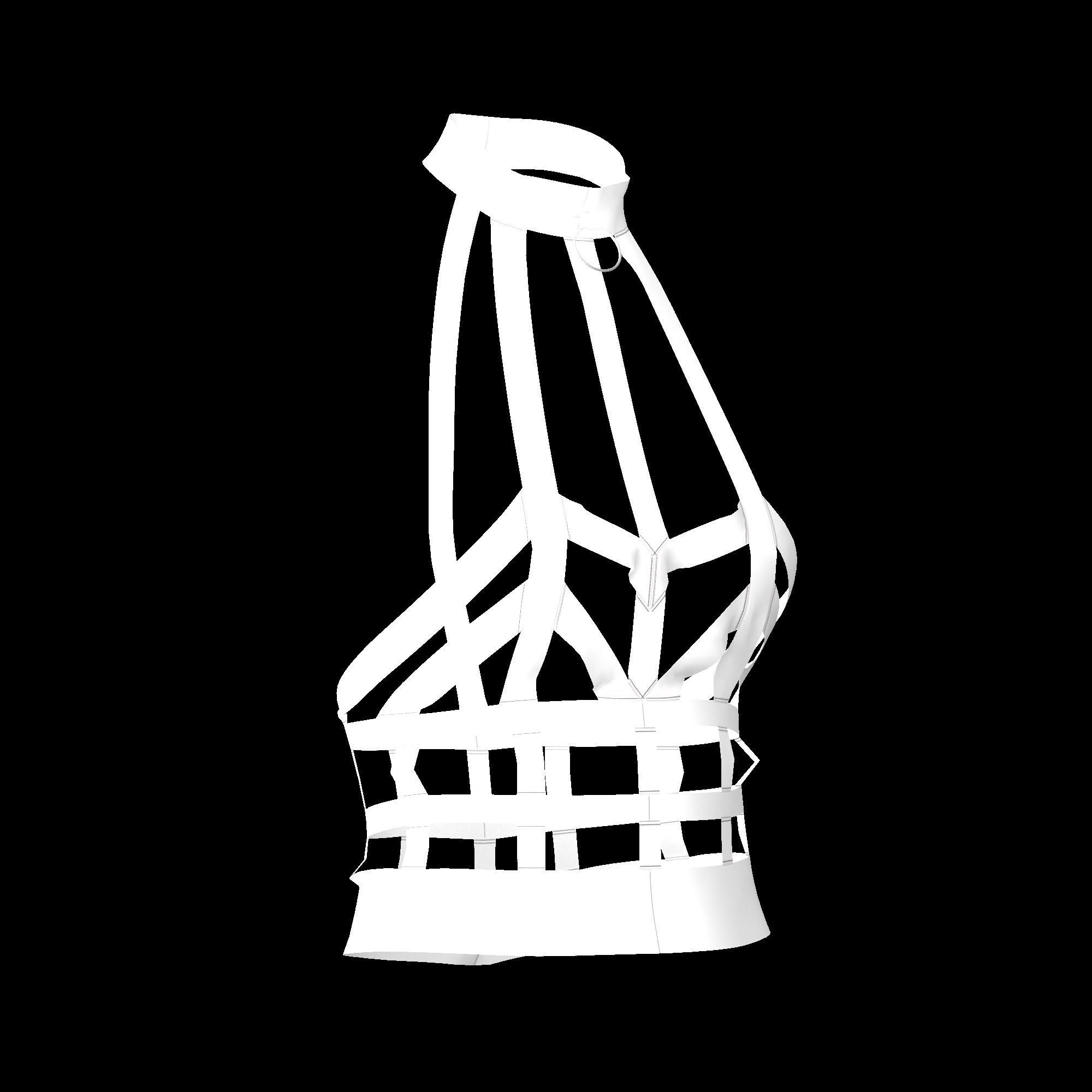 13 BUSTIERS AND CORSETS MODELS Low-poly 3D model_10