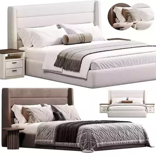 Emmit Bed King Quarry by Highfashionhome 3D model