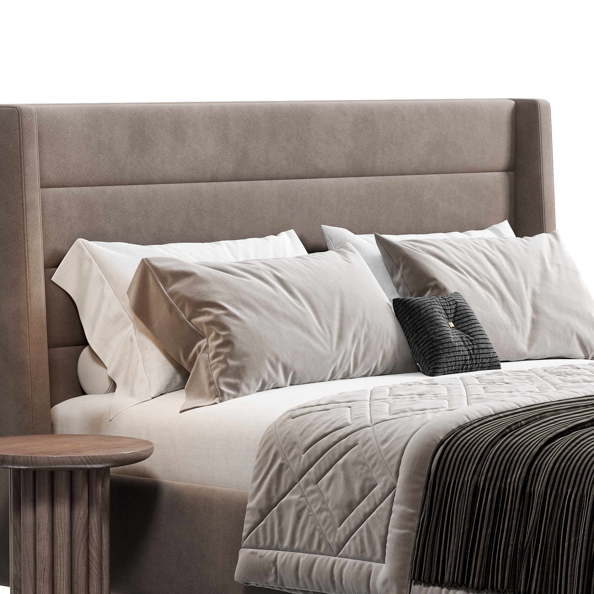 Emmit Bed King Quarry by Highfashionhome 3D model_3