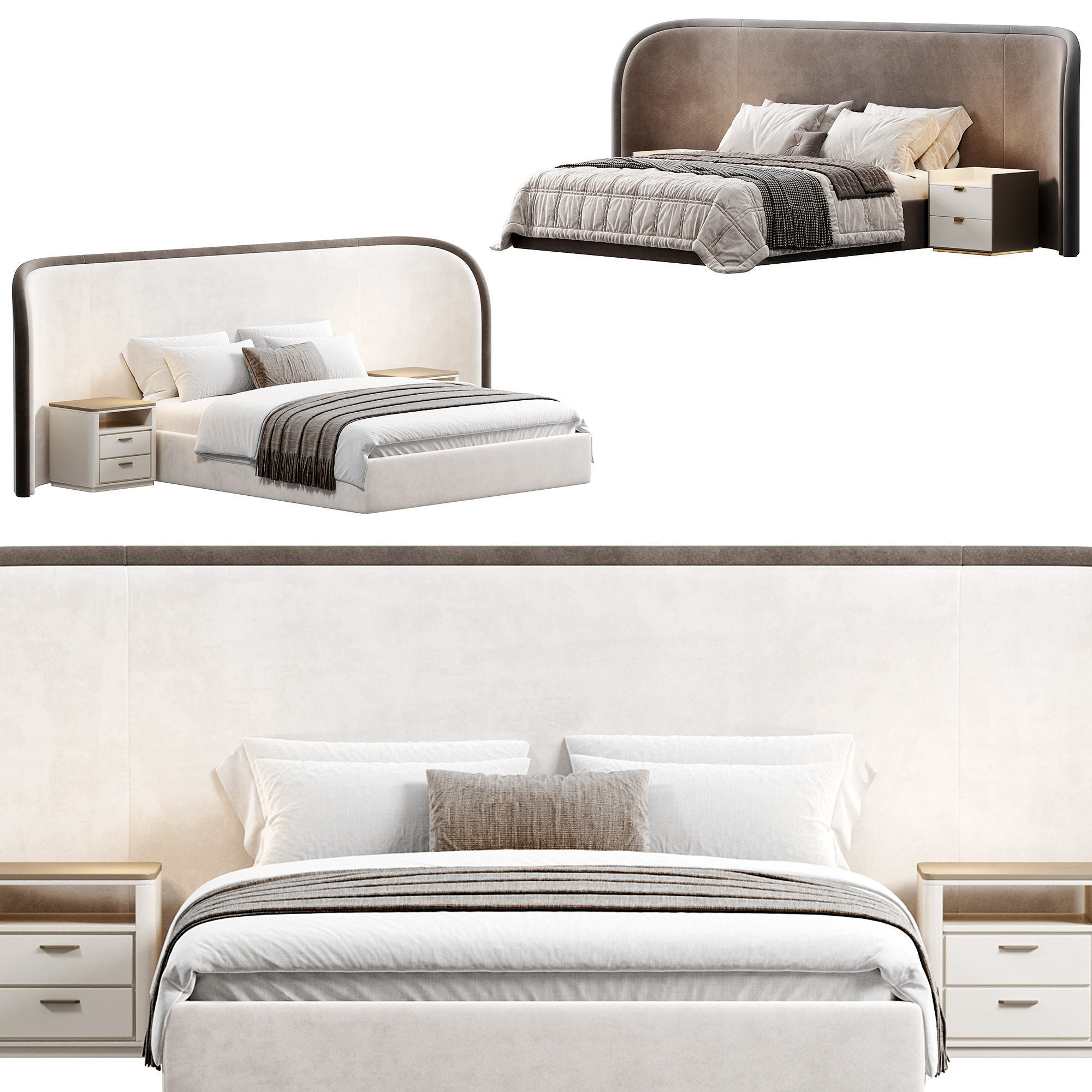 FERROL Bed by Cazarina 3D model_2