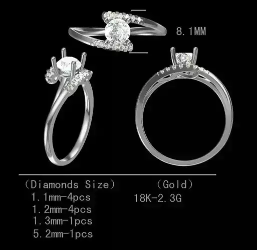 round  cut twist ring