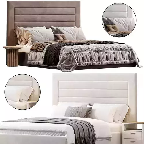 Jessica Bed by matras korona 3D model
