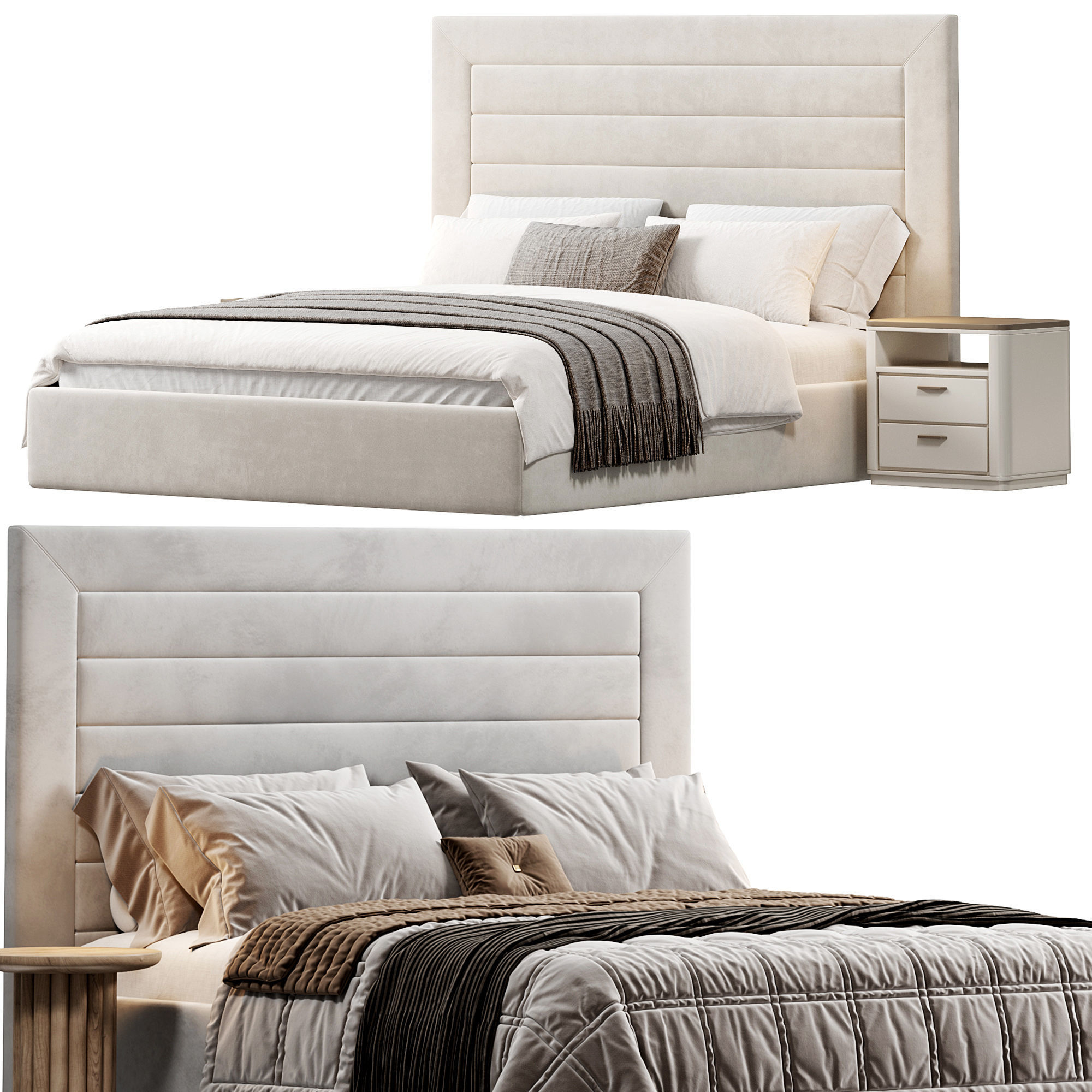 Jessica Bed by matras korona 3D model_1