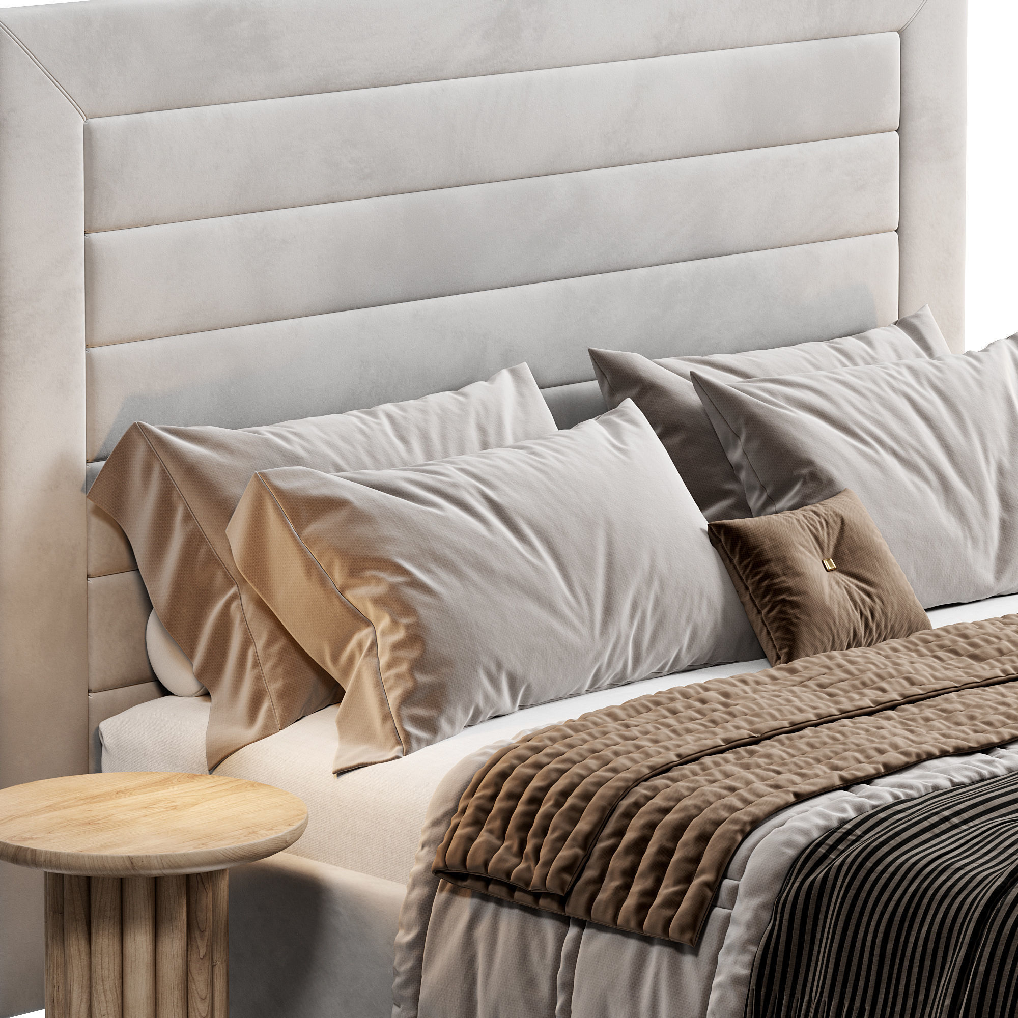 Jessica Bed by matras korona 3D model_3