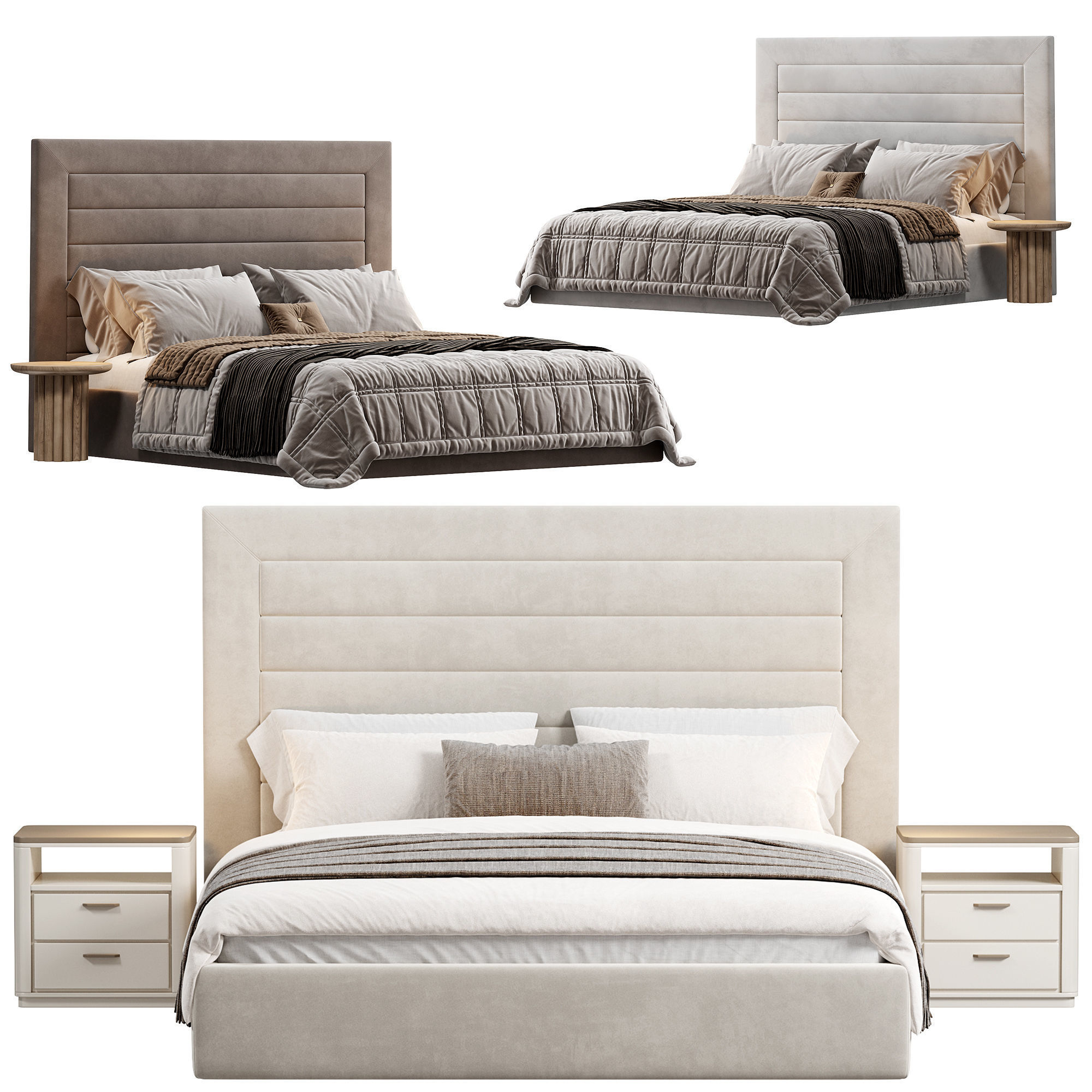 Jessica Bed by matras korona 3D model_2