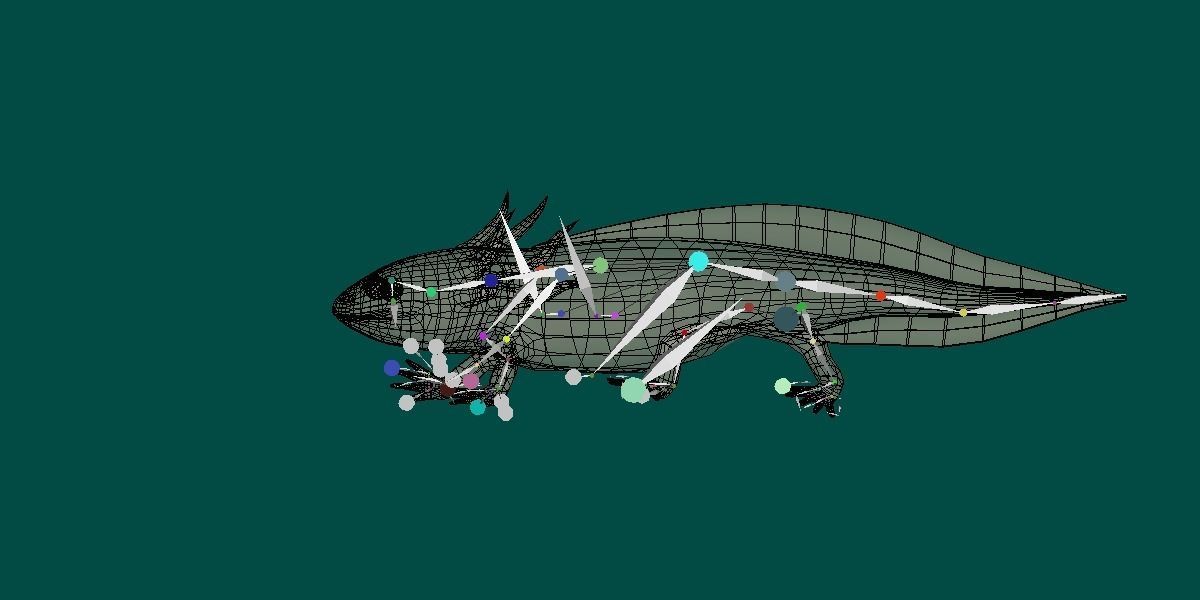 Axolotl Low-poly 3D model_8