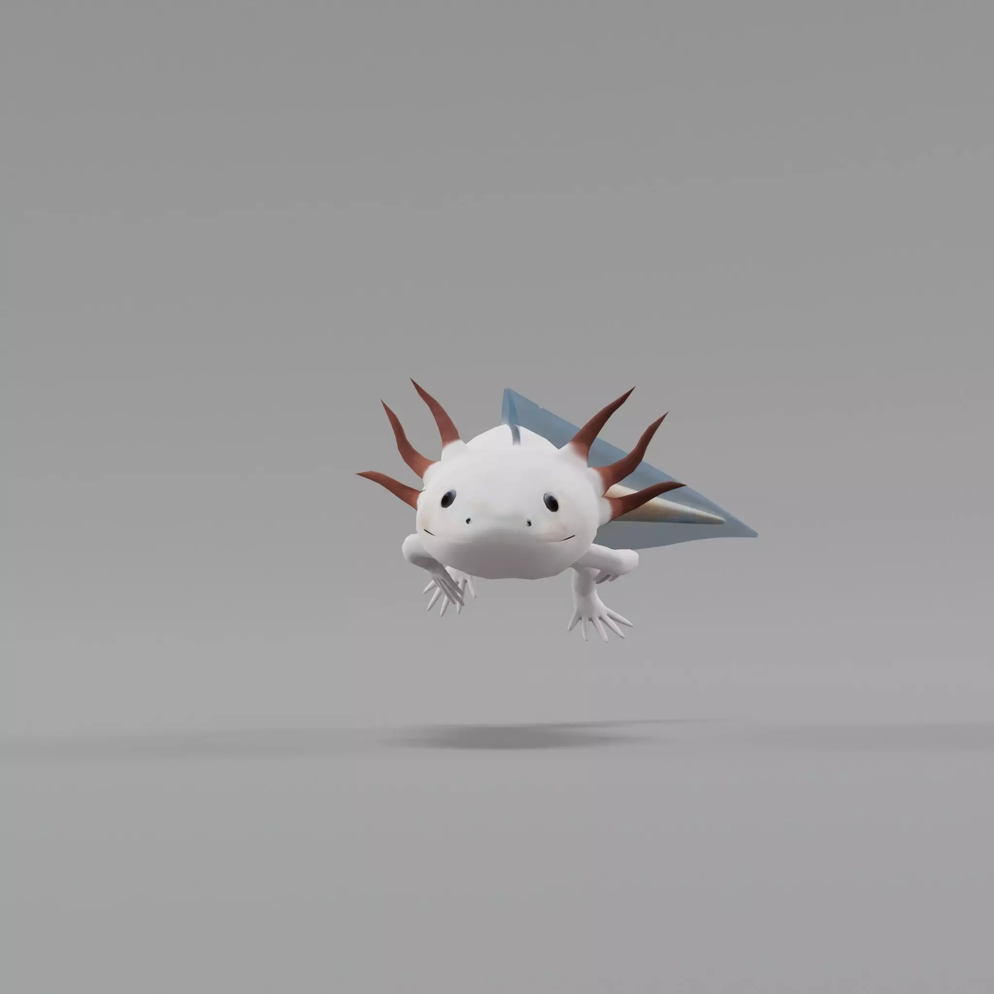 Axolotl Low-poly 3D model_0