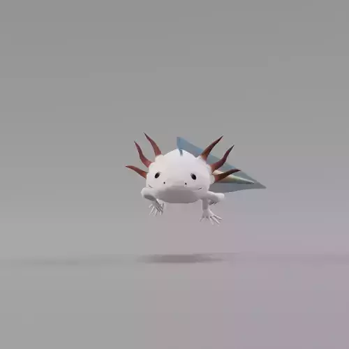 Axolotl Low-poly 3D model
