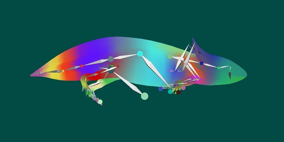 Axolotl Low-poly 3D model_9