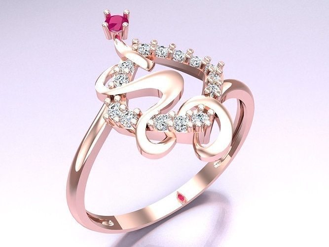 Diamond Ring - Womens Rings - N2145 3D print model