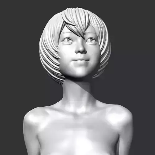 SC girl bust A 3D print model