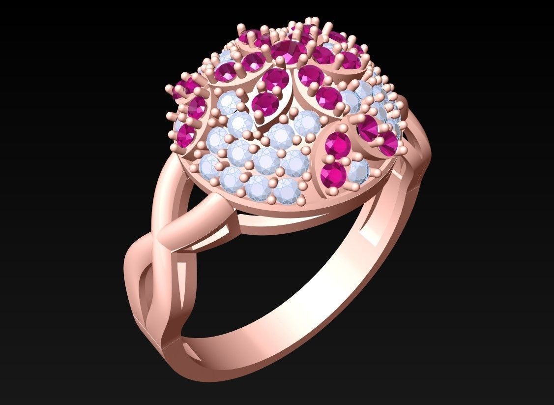 Diamond Ring - Womens Rings - N2337 3D print model_1