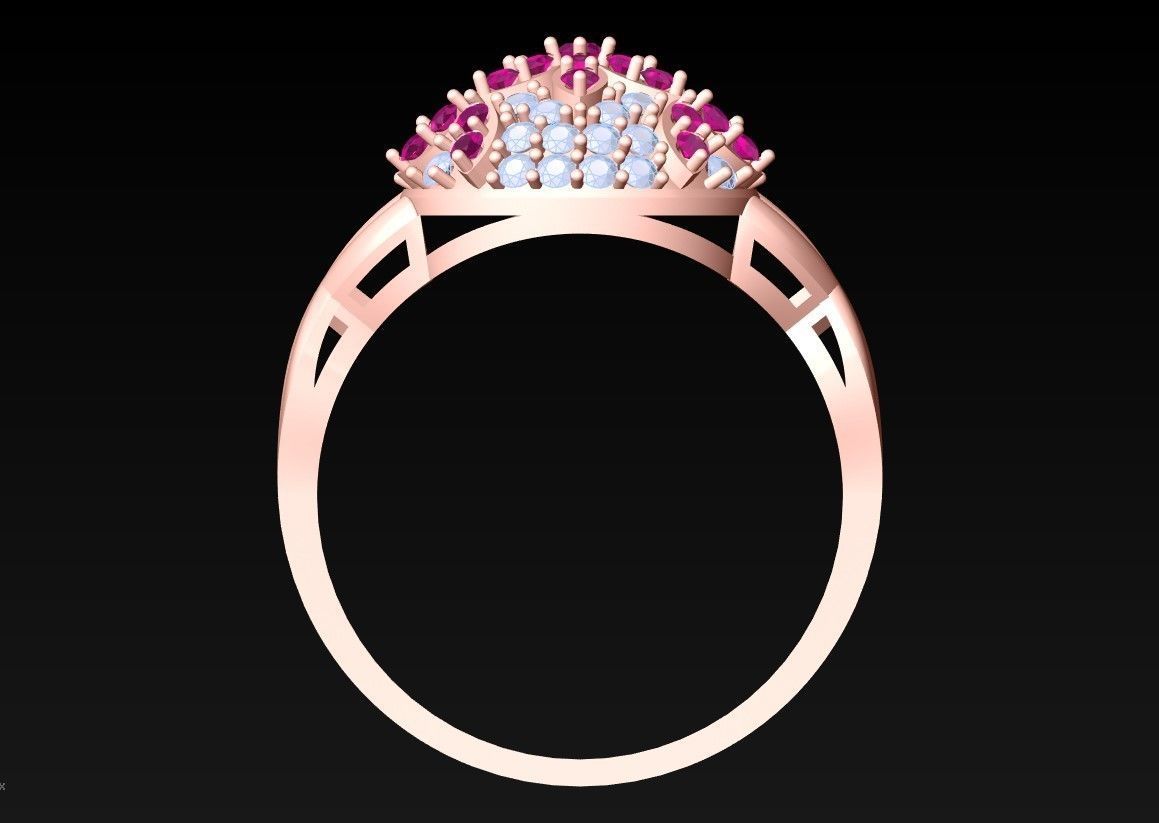 Diamond Ring - Womens Rings - N2337 3D print model_6