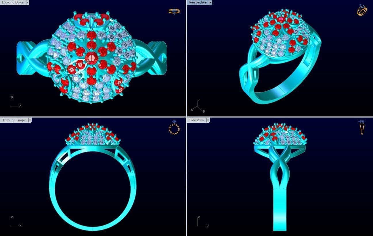 Diamond Ring - Womens Rings - N2337 3D print model_10
