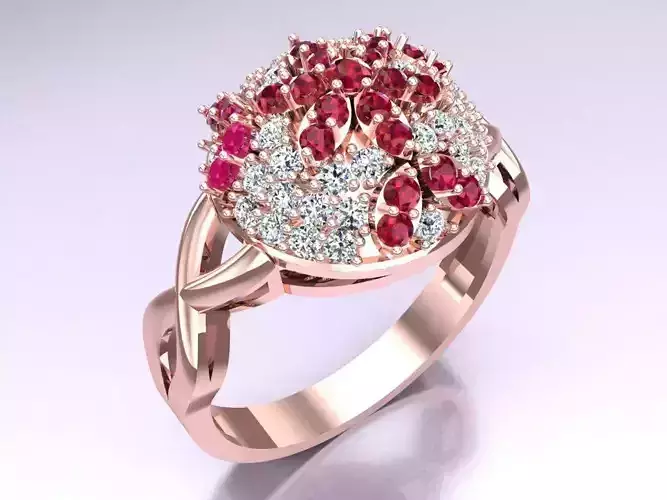 Diamond Ring - Womens Rings - N2337 3D print model
