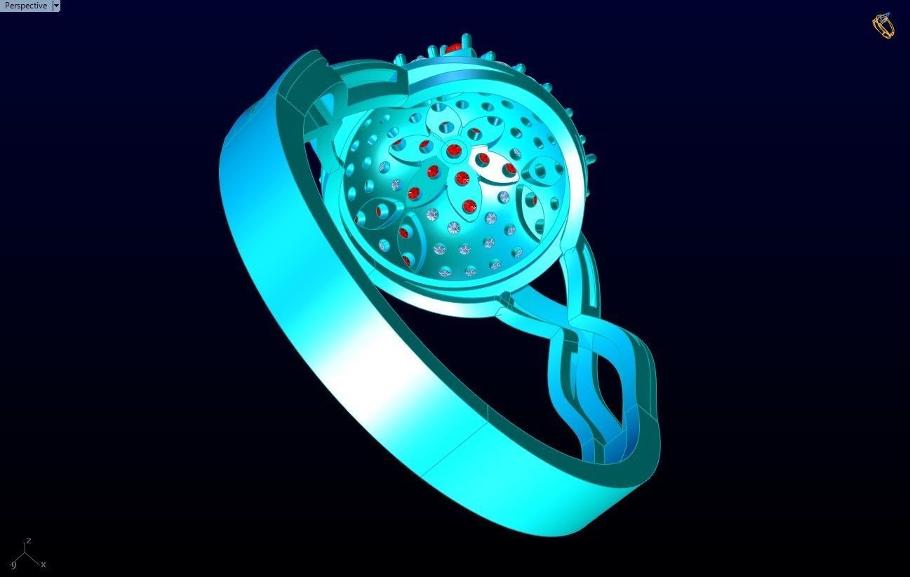 Diamond Ring - Womens Rings - N2337 3D print model_7