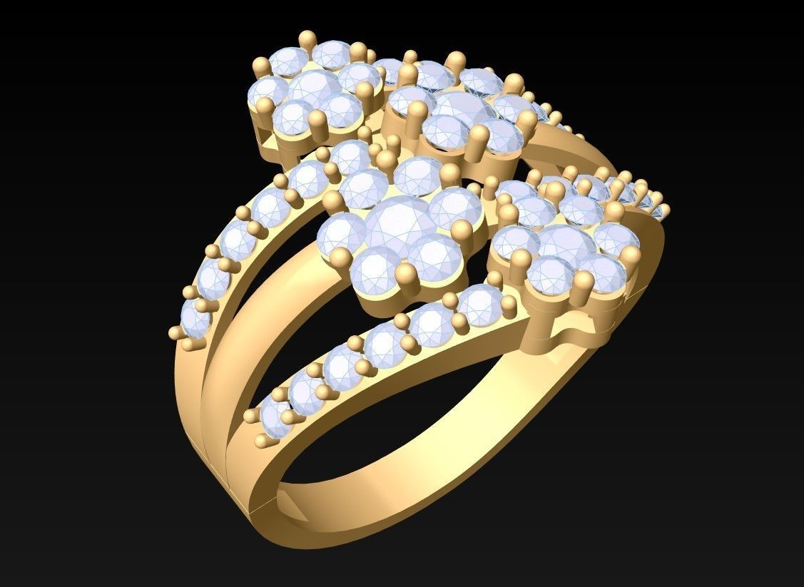 Diamond Ring - Womens Rings - N2355 3D print model_2