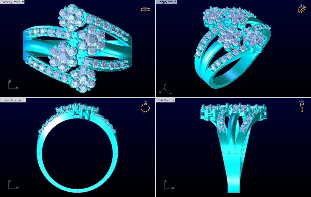 Diamond Ring - Womens Rings - N2355 3D print model_10