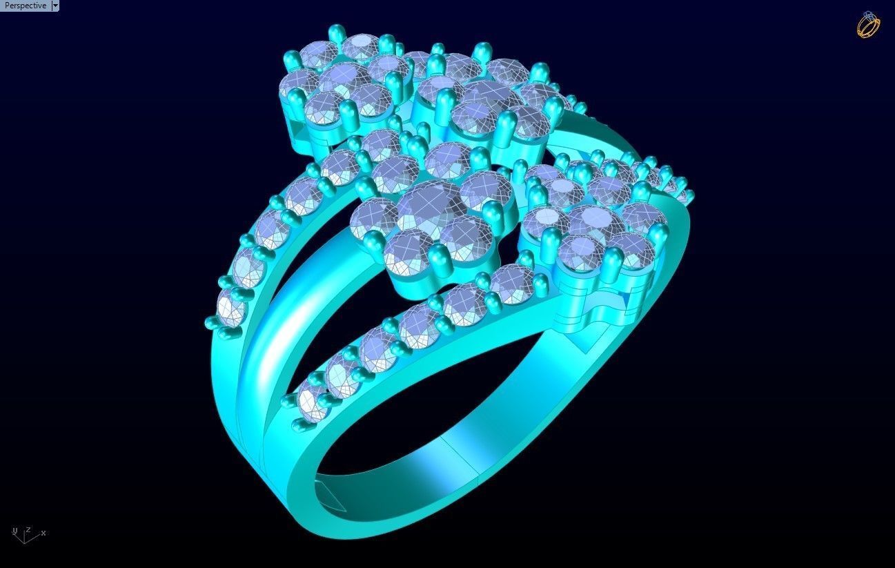 Diamond Ring - Womens Rings - N2355 3D print model_9