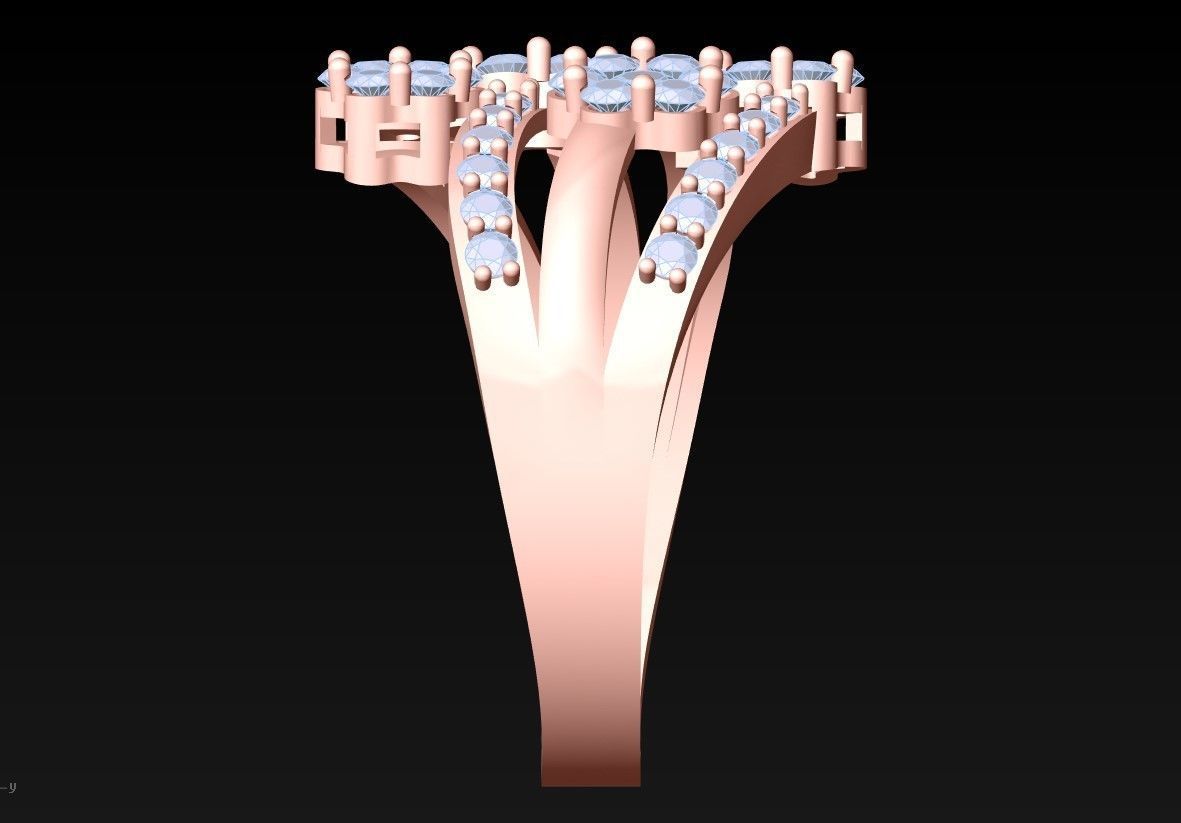 Diamond Ring - Womens Rings - N2355 3D print model_5