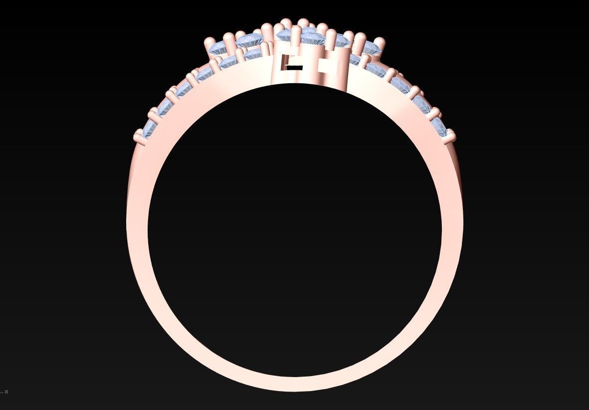 Diamond Ring - Womens Rings - N2355 3D print model_6