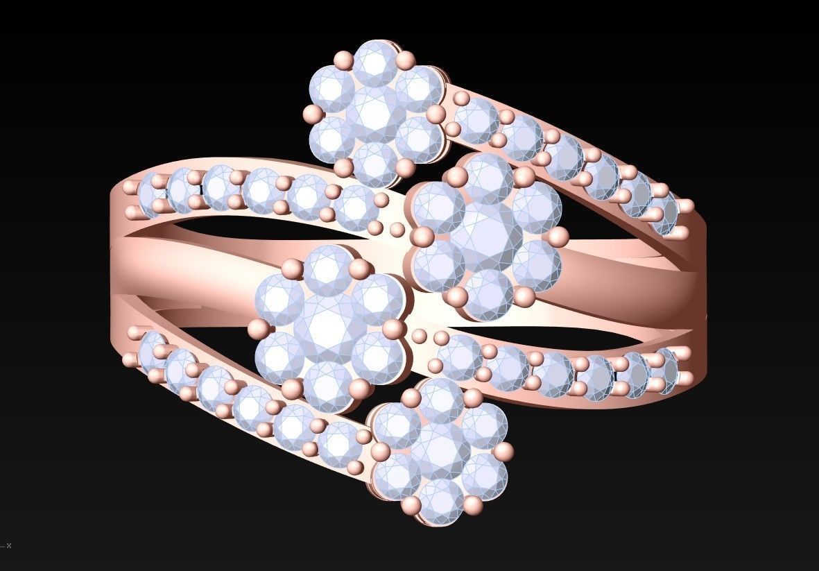 Diamond Ring - Womens Rings - N2355 3D print model_4