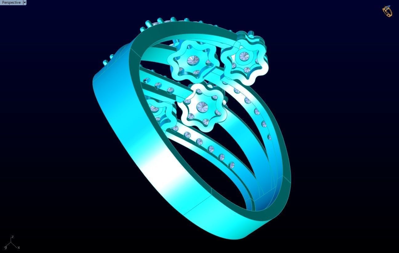Diamond Ring - Womens Rings - N2355 3D print model_7