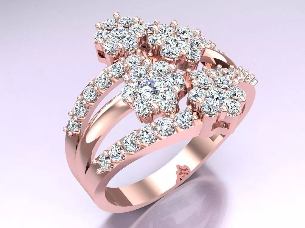 Diamond Ring - Womens Rings - N2355 3D print model_0