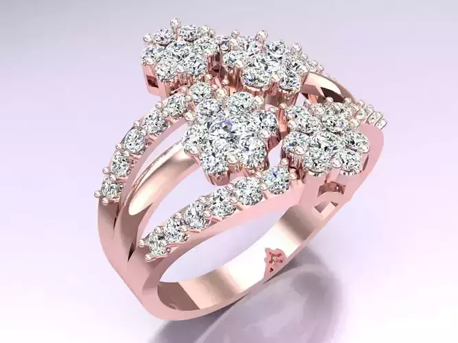 Diamond Ring - Womens Rings - N2355 3D print model