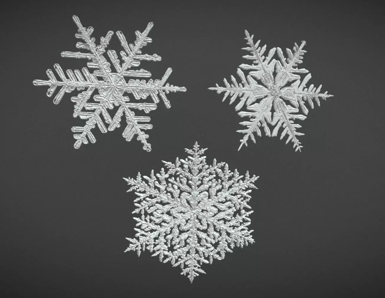 Snowflakes Multipack  3D model_0