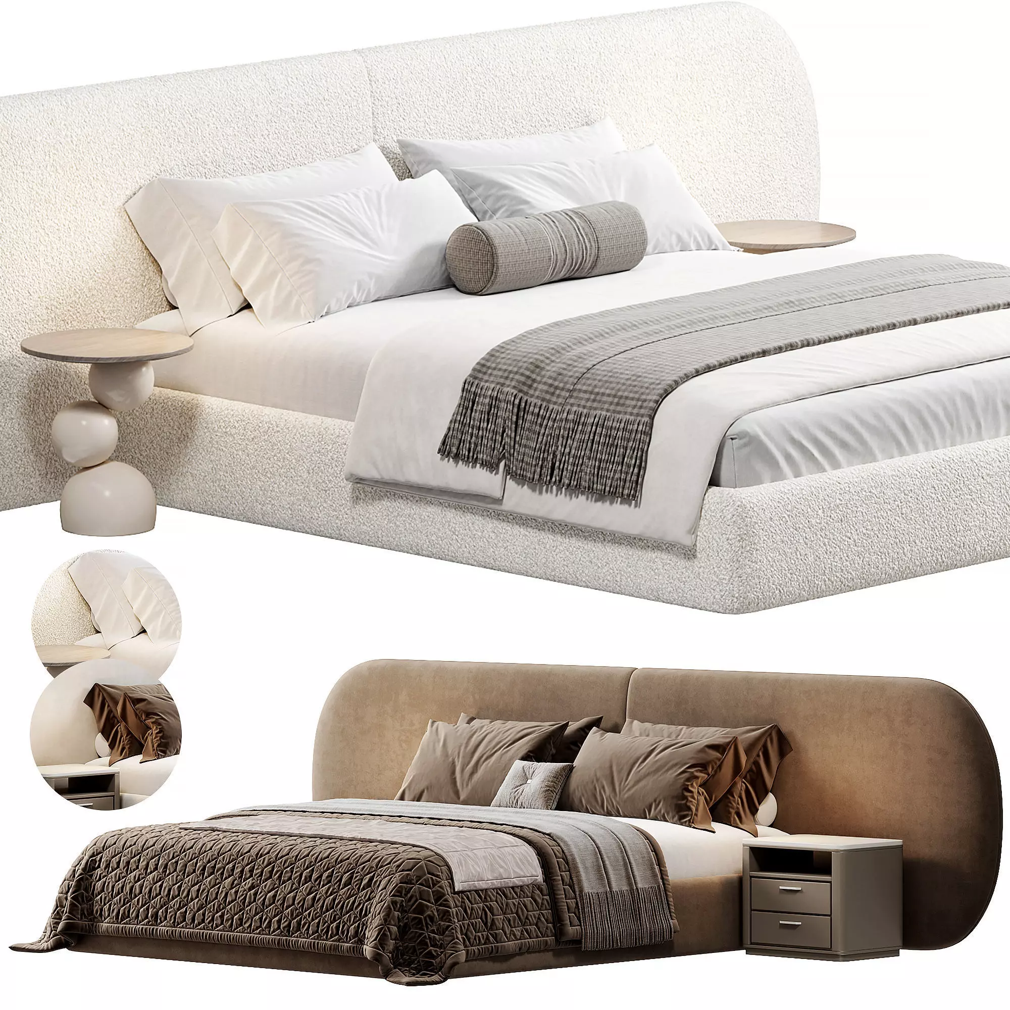 MAlbina Bed by Cazarina 3D model_0