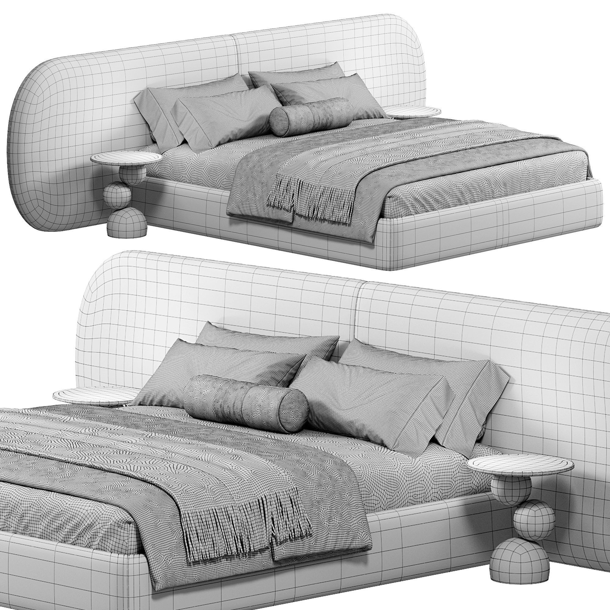 MAlbina Bed by Cazarina 3D model_4