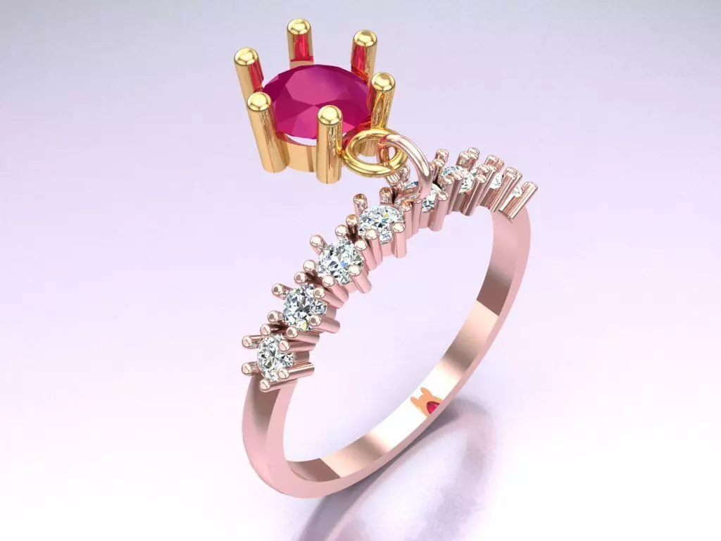 Diamond Ring - Womens Rings - N283 3D print model_0