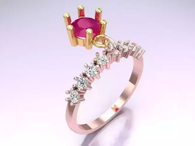 Diamond Ring - Womens Rings - N283 3D print model