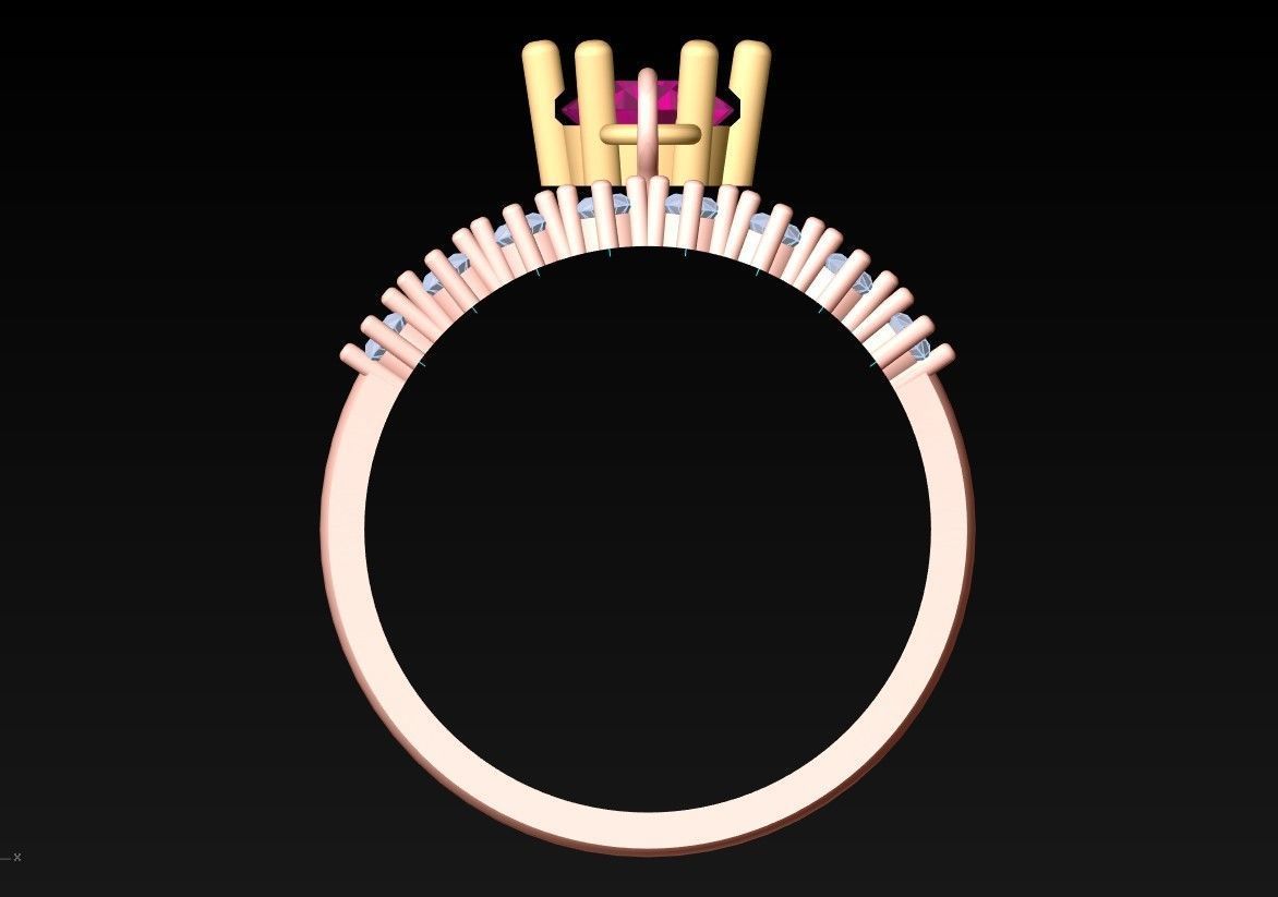 Diamond Ring - Womens Rings - N283 3D print model_6