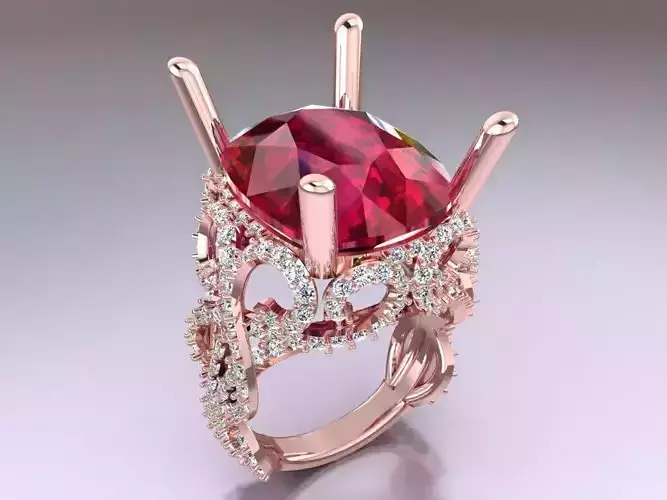 Oval Stone Ring - Womens Rings - N3543