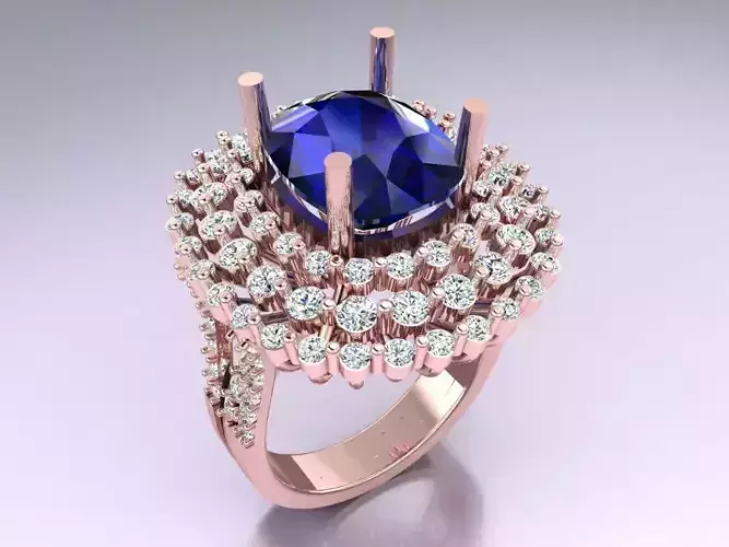 Oval Stone Ring - Womens Rings - N3554