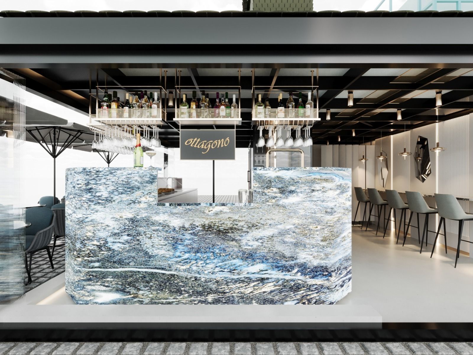 Ottagono Bar by FGM 3D model_1