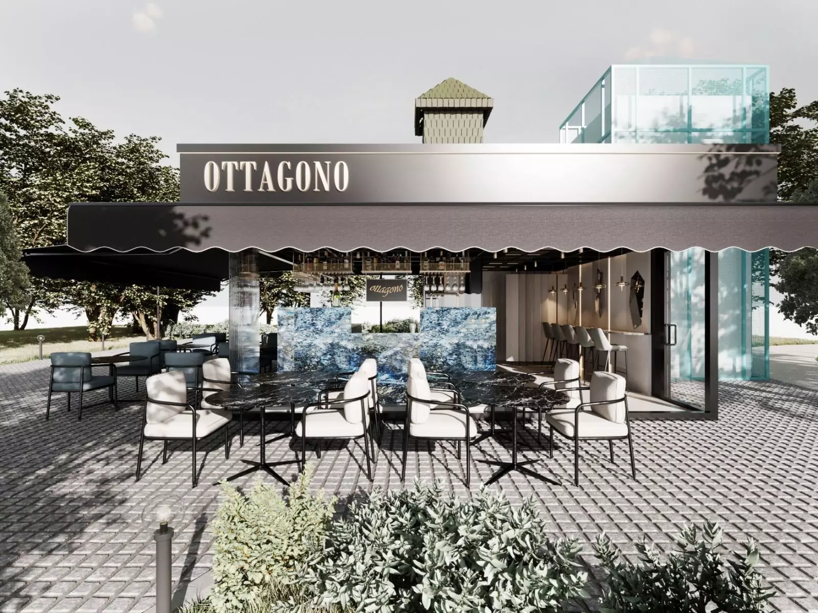 Ottagono Bar by FGM 3D model_0